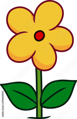 cartoon illustration of a flower