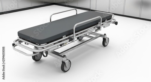 Hospital stretcher in a sterile environment