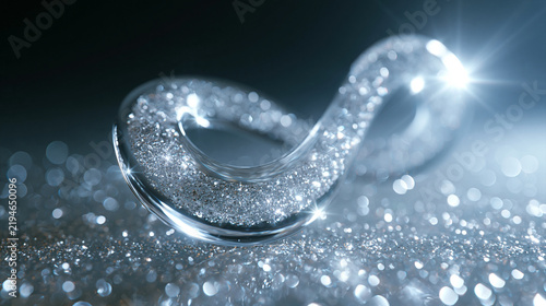 Glittering Infinity Symbol with Sparkling Lights and Bokeh