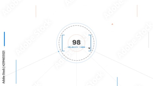 Digital speedometer HUD showing velocity in kilometers per hour