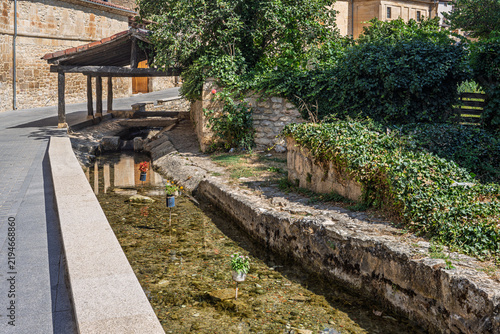 Canvastavla Medieval Public Wash House with Stream, Santo Domingo de Silos, Spain