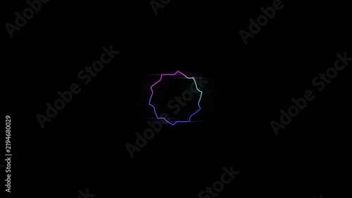 Circular interface audio waves music sound  audio spectrum equalize  pulses with rhythmic sound waves for music production