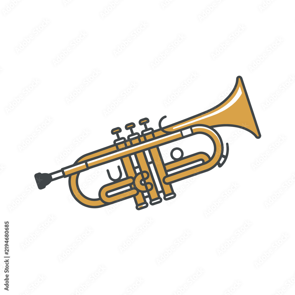 Obraz premium Stunning Illustration of a Brass Instrument Tuba Horn Musical Melody and Music Performance