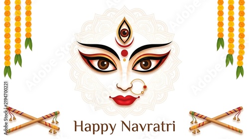 Happy navratri festival celebration elegant background