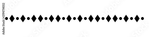 Classic typographic diamond and dot separator isolated on transparent
