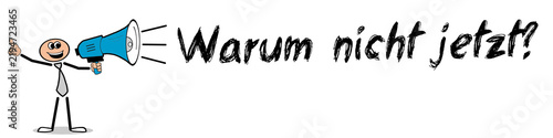 Naklejka Warum nicht jetzt? 