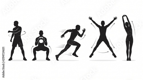 silhouettes of people dancing