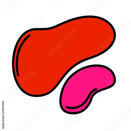 Red and Pink Abstract Blob Design with Soft Organic Shapes and Modern Minimal Style