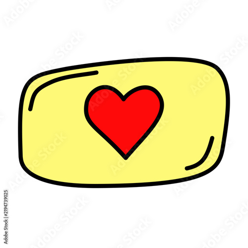 Hand-Drawn Heart Notification | Love, Like & Heart Element | Favorite Symbol Label