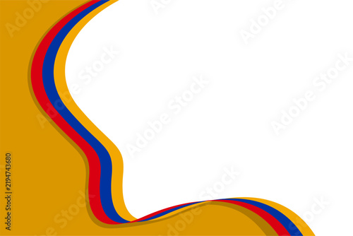 Armenia Flag Wave Design Graphic With Isolated Placeholders