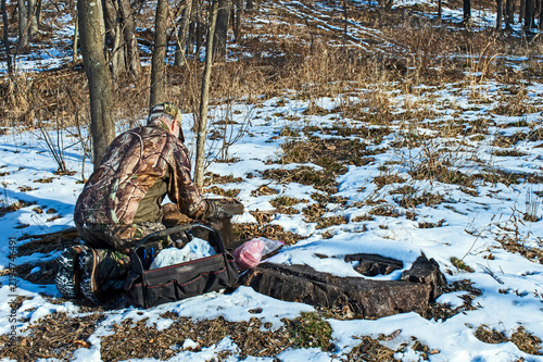 Trapper focused on proper concealment