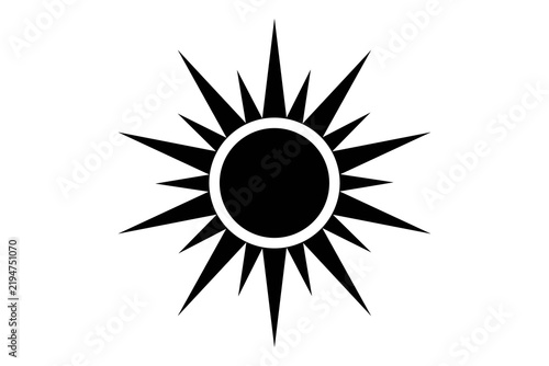 sun icon vector illustration
