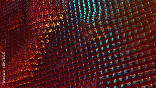 waves dispersion blocks. Computer generated 3d render