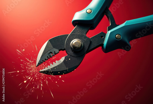 Pruner with sparkle, dynamic red background