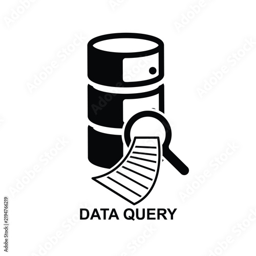 Data query icon isolated on background vector illustration.