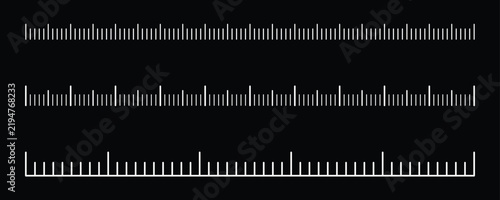 Fotografie Solid vector measurement ruler scale for evaluation, grading metrics, standards, and performance scaling