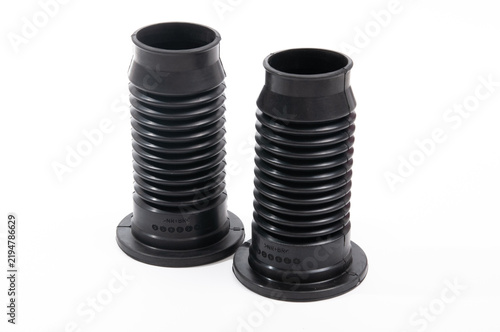 Dust boots for shock absorber isolated on white background.