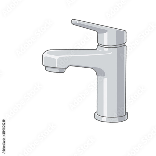 Water Faucet with No Water Flowing Illustration