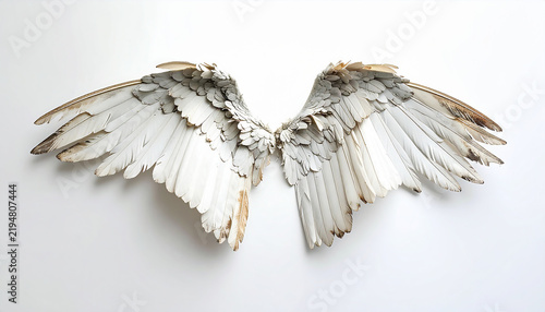 Tattered Worn Angel Wing Missing Damaged Feathers Dark Fantasy Grunge