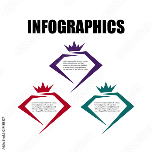 Crown Shaped Business Infographic Collection