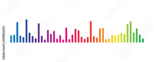 audio frequency spectrum, digital music waveform, voice soundwave equalizer, podcast audio track, radio sound signal, acoustic volume pulse, studio recording meter, sound level indicator
