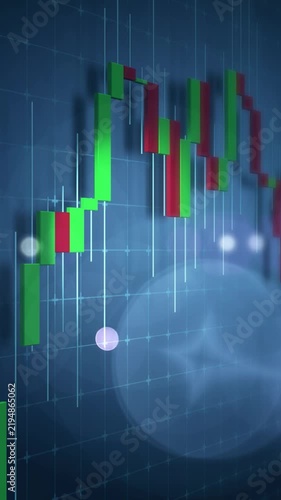 Stock market candlestick chart showing financial trading data