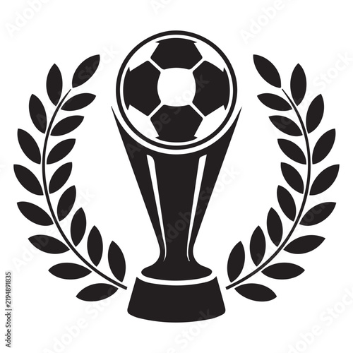 Decorative Football Sports Award Cup Silhouette