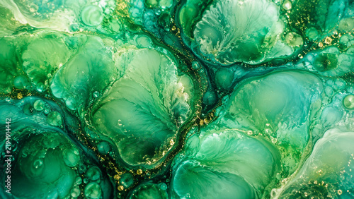 Abstract Fluid Ink Texture with Shimmering Glitter