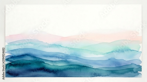 watercolor background with abstract cloudy sky concept with color splash design and fringe bleed stains and blobs