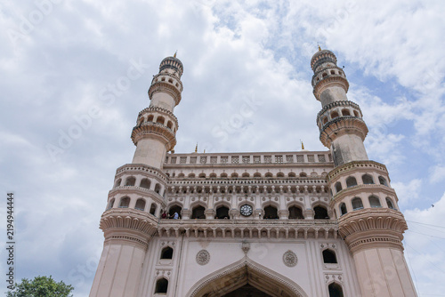 Charminar building on a cloudy day 