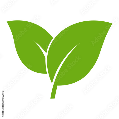 Green Leaf Logo Plant Symbol for Natural Organic Branding and Environmental Design
