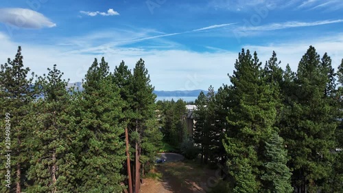 Lake Tahoe, California, from a UAV Drone looking at