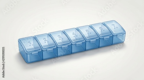Weekly Pill Organizer with Seven Compartments