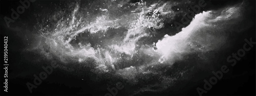 Bild auf Leinwand Celestial nebulae, swirling cosmic dust, intricate stellar nurseries, magnificent galactic formations, abstract celestial grandeur