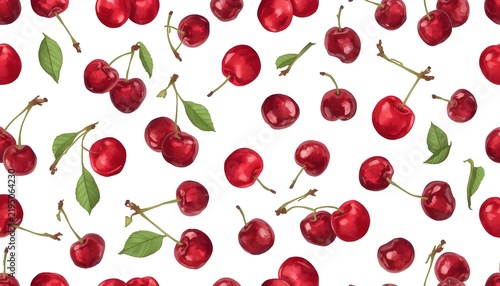 seamless pattern with cherries