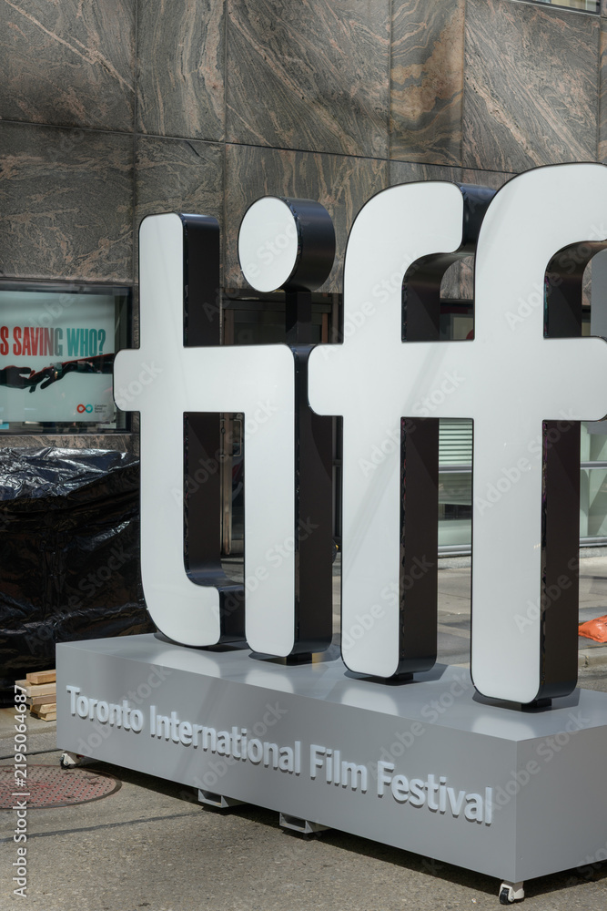 Obraz premium TIFF, Toronto International Film Festival sign on King St W, Toronto