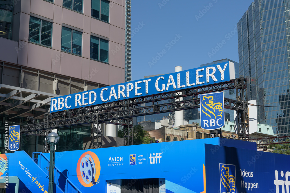 Obraz premium view of RBC Red Carpet Gallery at David Pecaut Square during the Toronto International Film Festival 2026