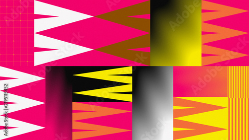 colorful pattern collage mosaic grid triangle zigzag geometric pink orange background banner website header wallpaper design modern