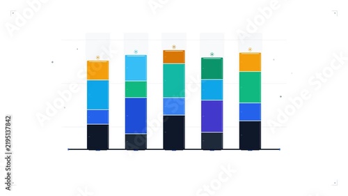 Animated Multi-Segment Stacked Bar Graph Visualization