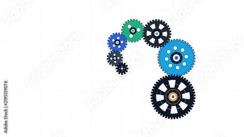 Dynamic Interlocking Gear Mechanism in Motion