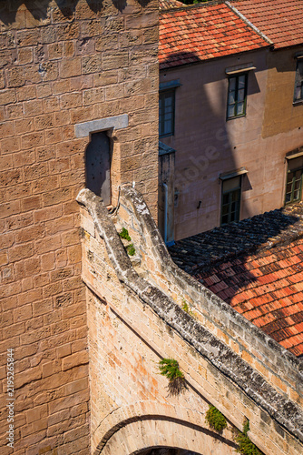 Flying buttress and swallow-tail merlons of Palermo Cathedral, Sicily