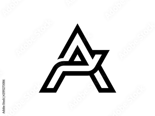 Modern Abstract Letter A Logo Design Minimalist Geometric Shape