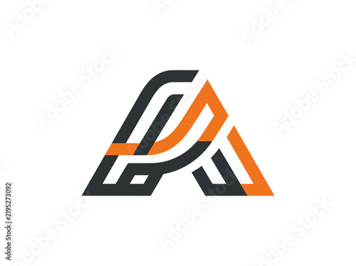Modern Abstract Letter A Logo Design Graphic Symbol