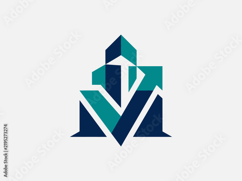 Modern Geometric Abstract Logo Design Symbolizing Growth And Success