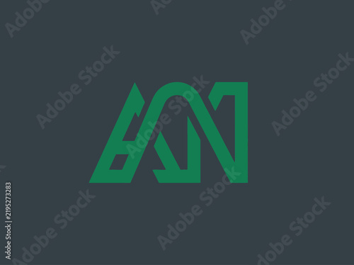 Modern Geometric Abstract Logo Design Green On Dark Background