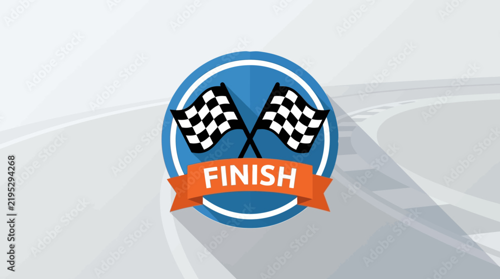 Obraz premium Victory Achieved The Finish Line Crossed With Racing Flags Celebration Moment