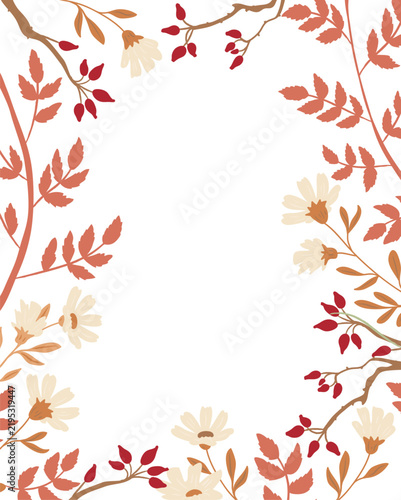Wheat Ear Frame Autumn Floral