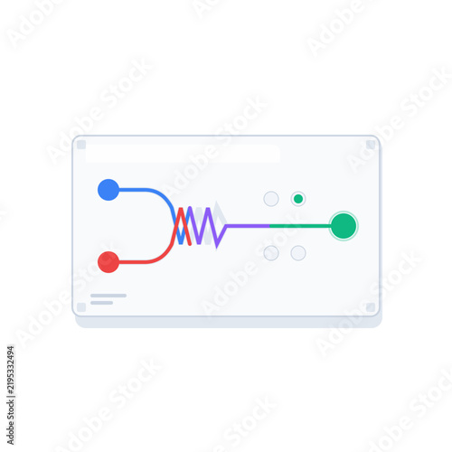 Microfluidic Chip Point-of-Care Diagnostics Vector Icon