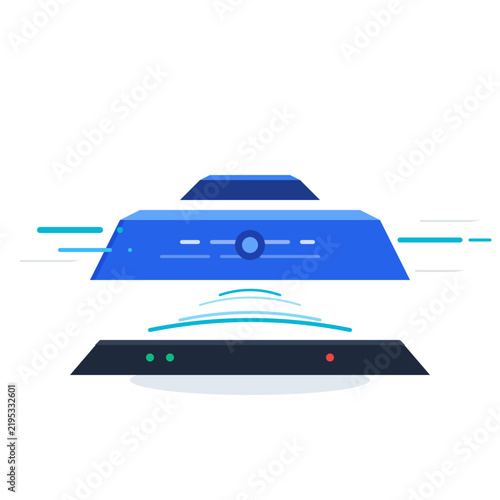 Magnetic Levitation Drive High-Speed Data Icon