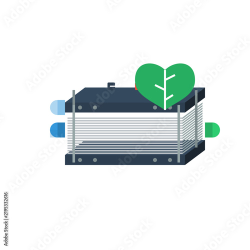Hydrogen Fuel Cell Stack Icon for Sustainable Energy